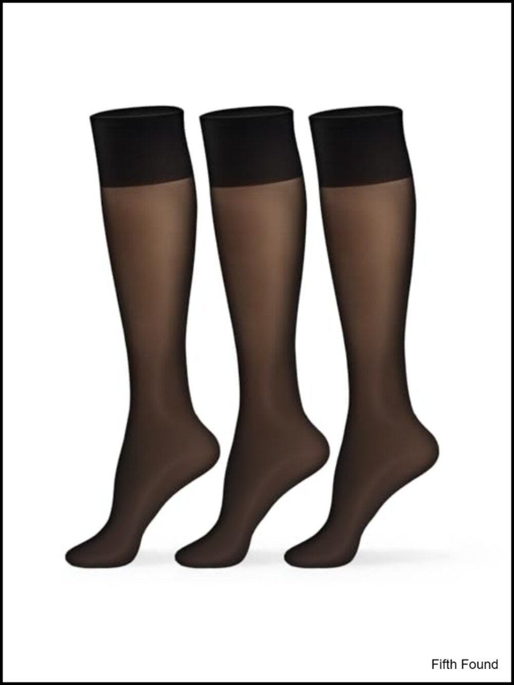 Sheer Knee High Stockings 15 Denier Nylon Socks 3 Pairs